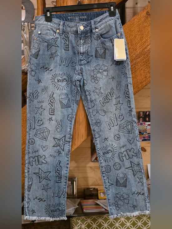 Michael Kors Denim - NWT! Michael Kors Light Blue Graphic Print Jeans